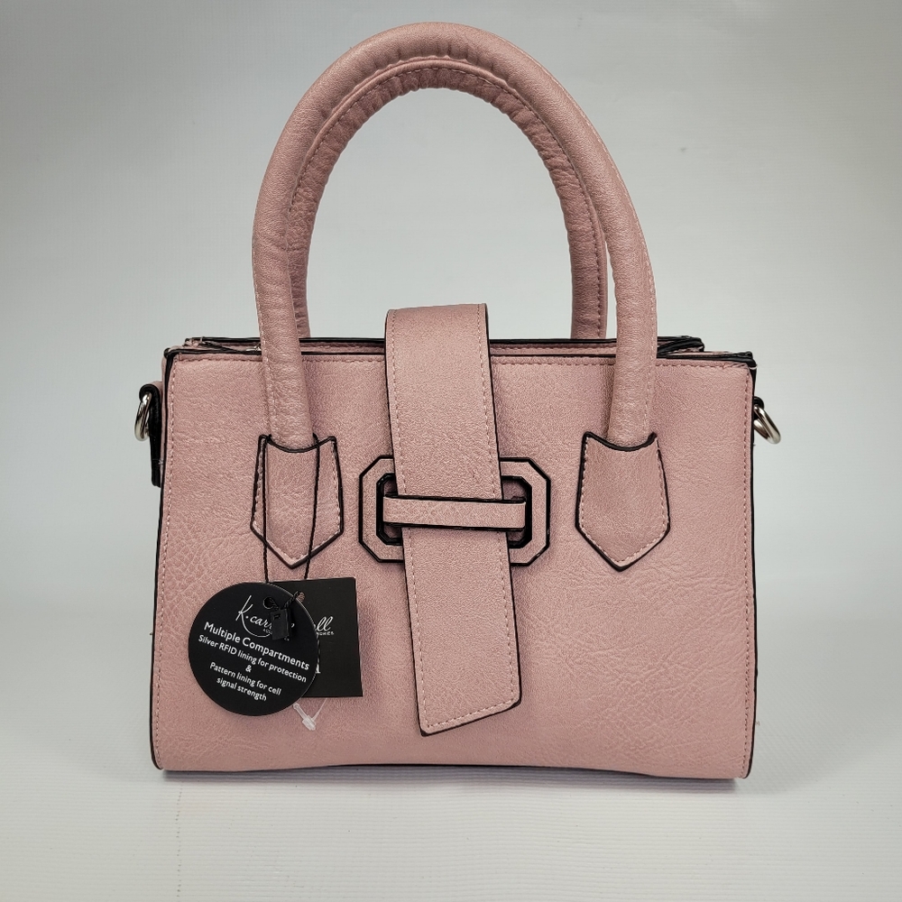NWT K.Carroll Accessories Light Pink Purse, Satchel or Crossbody Square